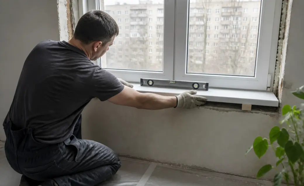 Установка подоконника