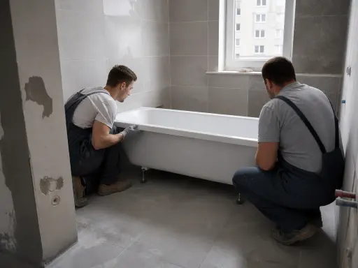 Установка ванны