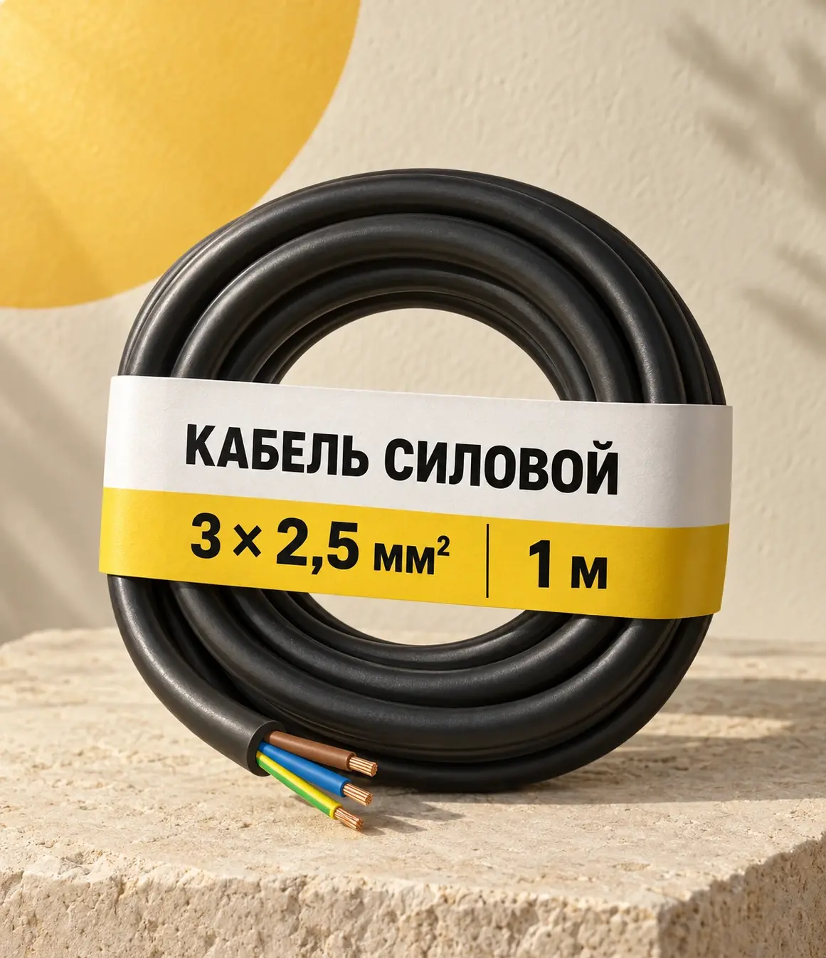 Кабель силовой 3 × 2,5 мм²