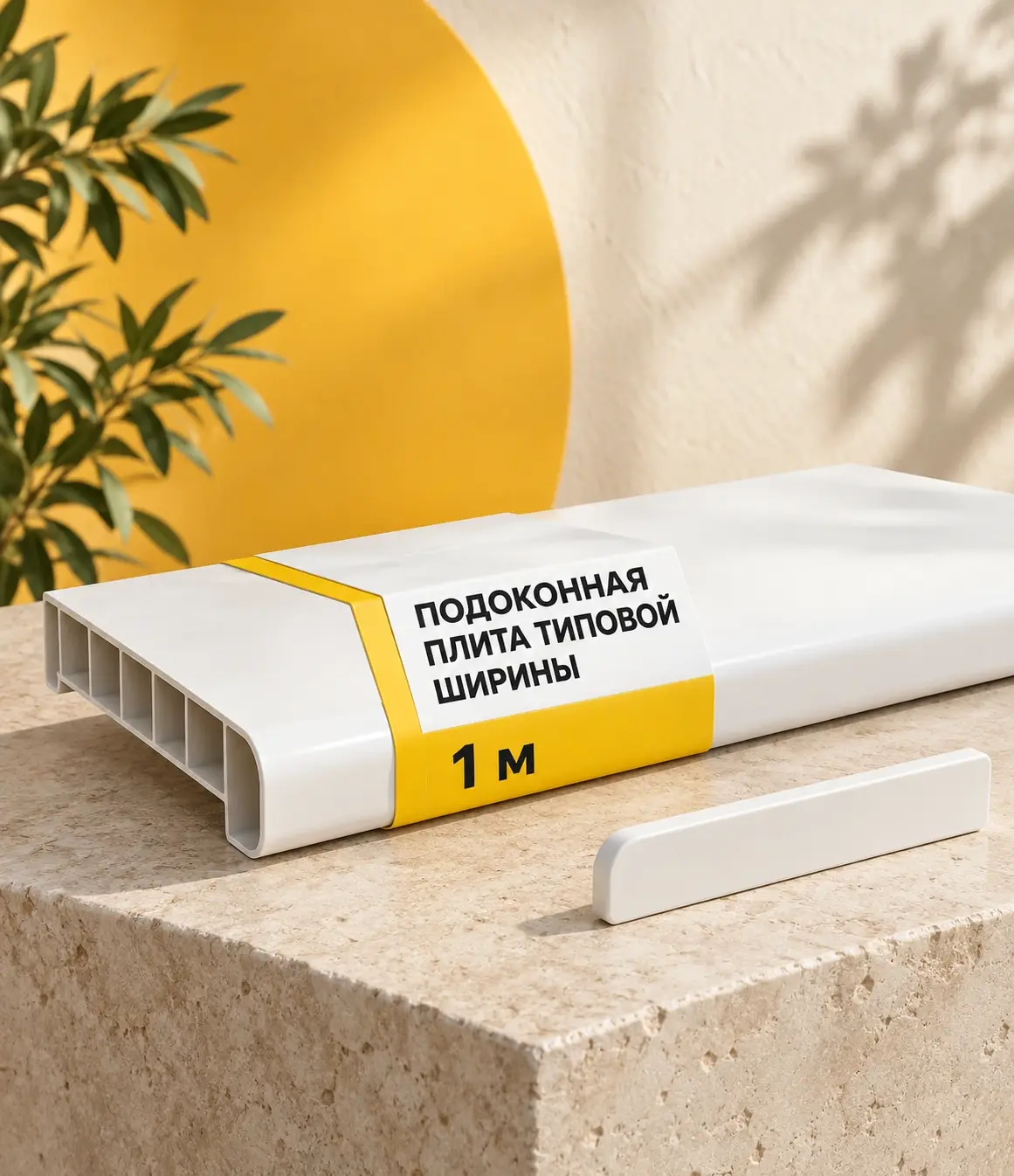 Подоконная плита типовой ширины