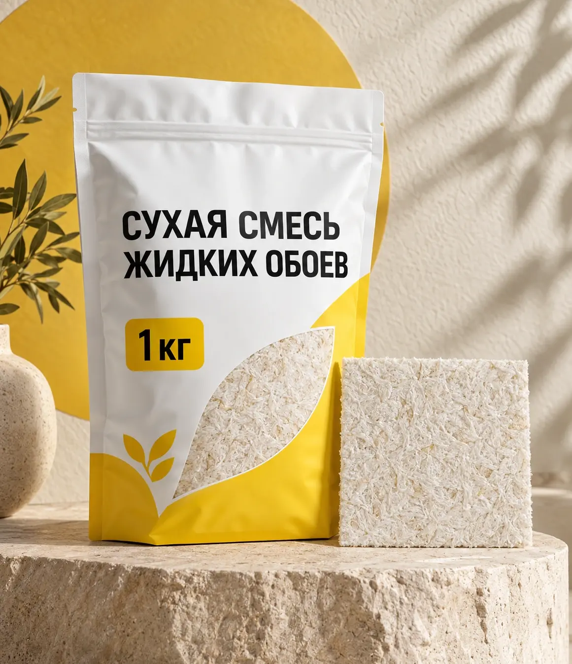 Сухая смесь жидких обоев
