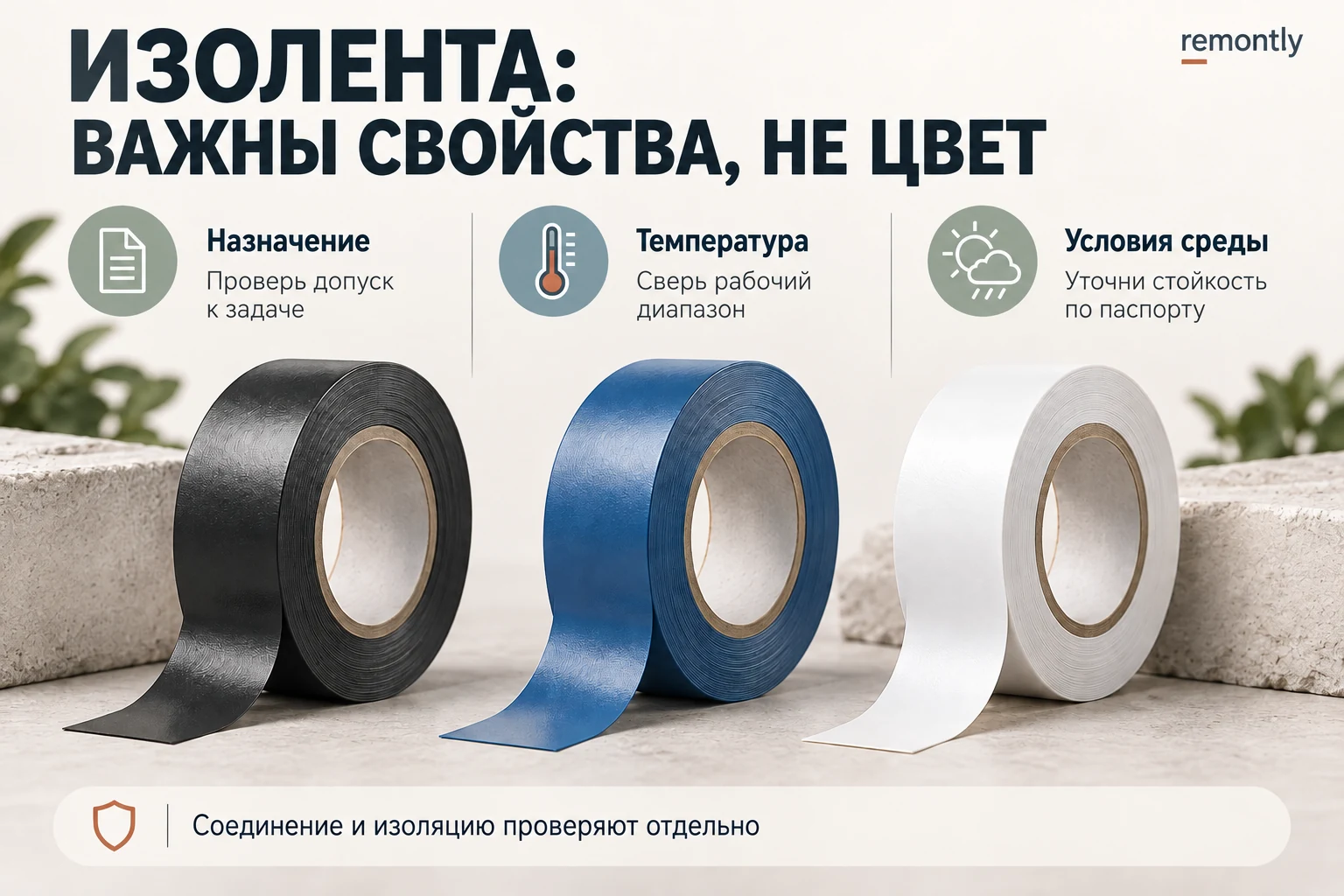 Рулоны изоляционной ленты и критерии выбора: назначение, температура и среда